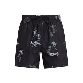 Kanu Surf Men's Standard Wade Swim Trunks (Regular & Extended Sizes), Cape May Black, Large