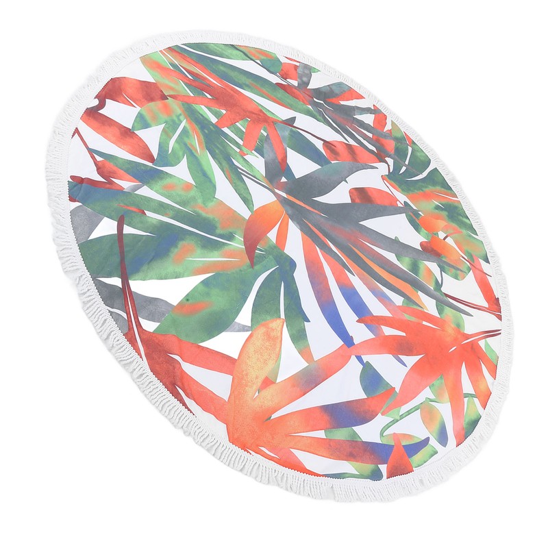 Round Beach Towel Blanket Circular Beach Tassels Blanket Oversized Picnic
