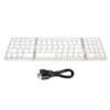 Teclado Bluetooth Plegable, Teclado Inalámbrico Multidispositivo Portátil de Bolsillo, Teclado