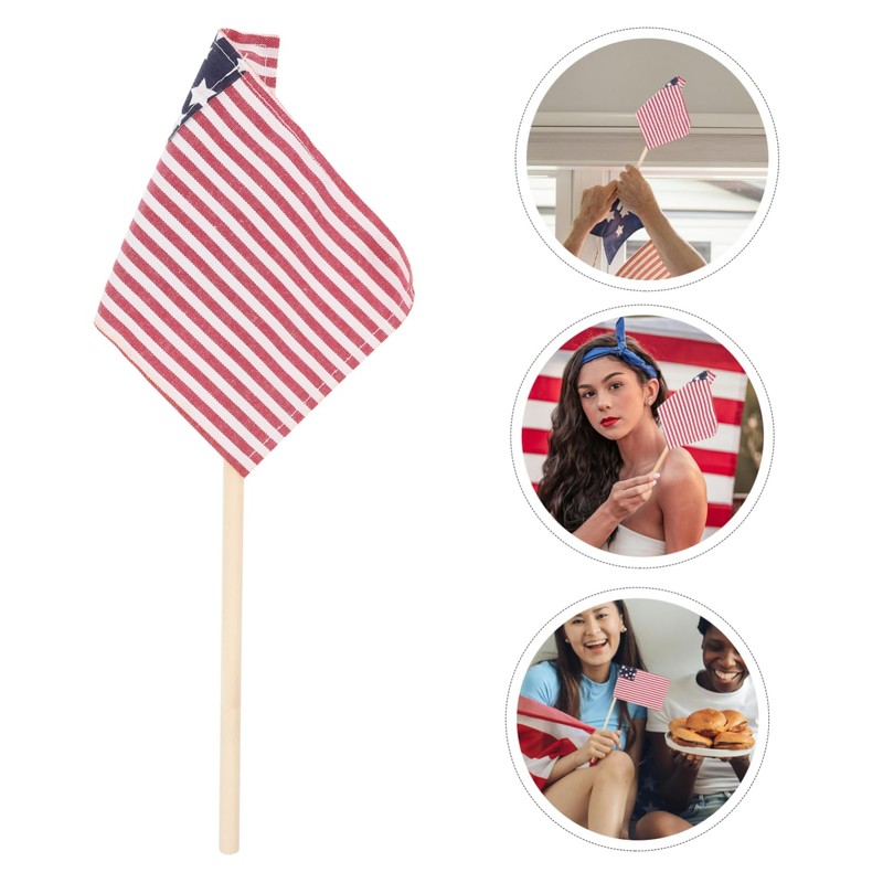 KOMBIUDA Patriotic Home Decor Small American Flag Handheld Weatherproof Fabric
