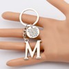 BNQL Letter Keychain Initial Alphabet Initial Letter Pendant with Key