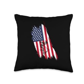 Best American Flag Stunt Scooter Designs Men Women Riders Throw Pillow