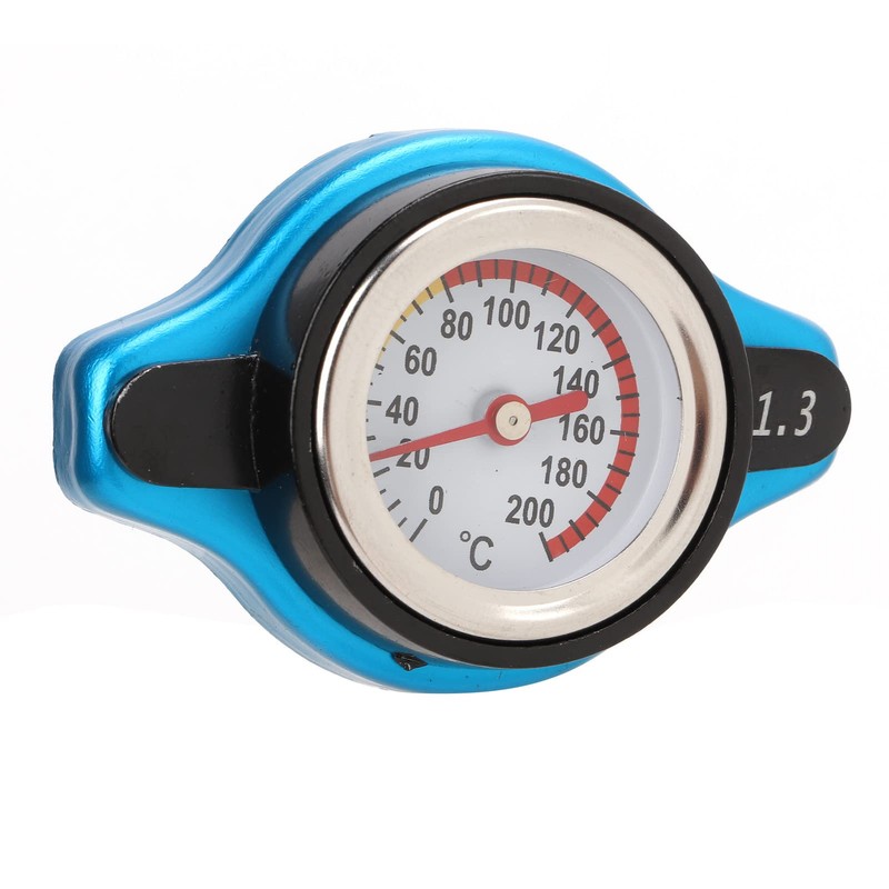 Aluminum Alloy Radiator Cap Temperature Gauge Leakproof Universal Car (Little
