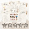 Twinkle & Twine Neutral Teddy Bear Baby Shower Games Bundle