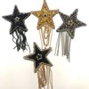 4 Pcs Star Patch with Tassel Iron Glitter Girls Boys