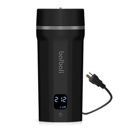 balbali 18.6oz Portable Kettle for Travel 100-250V Dual Voltage for International/Global/Europe - 6 Preset Travel Electric Kettle Hot Water Boiler/Heater/Warmer/Tea Maker - Black