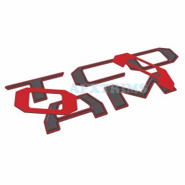 AFX 3D DOMED BLACK / RED OUTLINE TAILGATE LETTER FOR TOYOTA TACOMA 2024 2025 US MADE