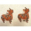 Corgi Dog Floral Pattern Teeny Tiny Flat Acrylic Post Stud