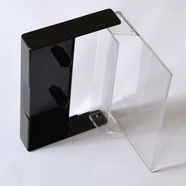 abc promedia® Music Cassette Cases, MC Cassette Archive Cases, Transparent-Black (Pack of 20)