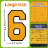 1 Pcs 8.0" Yellow Chenille Number Patches, Iron On or