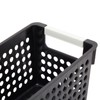 Farmlyn Creek 4-Pack Black Plastic Baskets for Organizing Bathroom, Laundry