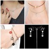 PATIKIL 2pcs Silver Beads Embellished 6mm Silver Ball Pendant Decoration