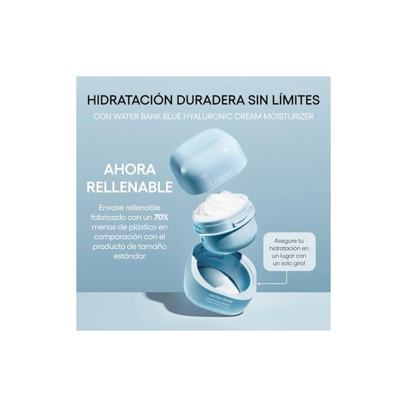 LANEIGE Water Bank Blue Hyaluronic Cream Moisturizer (Crema Hidratante)
