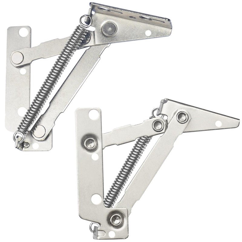2 PCS 80 Degree Foldable Cabinet Hinges,Spring Hinges Lifting Brackets