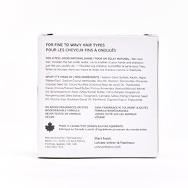 The Unscented Company Barra de champú clarificante, para tipos de cabello fino a ondulado, 2.3 oz (65 g)