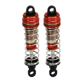 2 Pcs 76mm RC Car Hydraulic Shock Absorber Aluminium Alloy Oil Shock Damper for SCY 16101 16102 16103 16201 1/16 RC Car Red