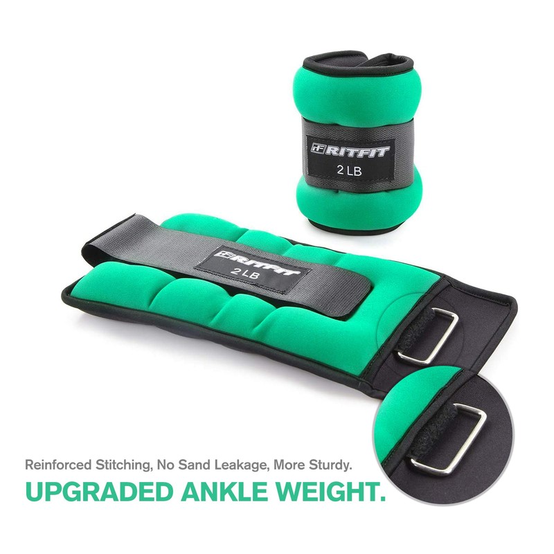 RitFit Ankle Wrist Weights for Women & Men (1 Pair)