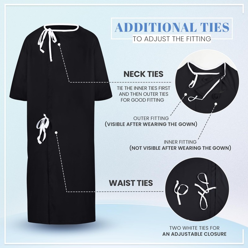 Utopia Care Men's Hospital Gown Soft and Comfortable Patient Gown