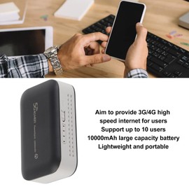 4G LTE 5G Mobiler Hotspot, Tragbares WLAN-Hotspot-Routergerät für Zuhause oder Unterwegs, Unterstützt Bis zu 10 Benutzer, Geeignet für Win 7/8/10, für Linux, SIM-Karte