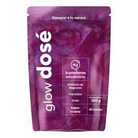 Dose Suplementos Glow Magnesio Colageno 200 Grs Sfn Violeta