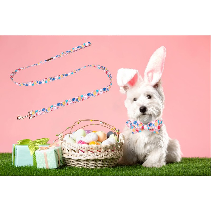 Lionet Paws Easter Day Dog Leash Matching Dog Collar for
