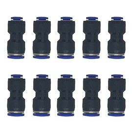 zjxed 3/8" OD x 3/16" OD Pneumatic quick Connector Push to Connect fittings Straight reducer Union/Coupler (Pack of 10)