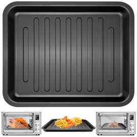 Air Fryer Toaster Oven Accessories for COSORI 12 in 1 C130 CS130 CO130 Convection Oven, 14’’*12’’ Non-Stick Rectangle Air Fryer Rack Replacement Parts Grill Pan Grill Plate Crisper Plate Tray