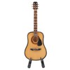 HilBeliFU Wooden Miniature Guitar Display Set, 10cm Tiny Guitar Decor