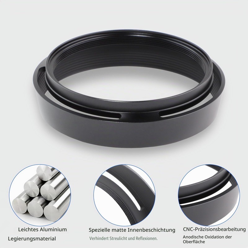Haoge Metal Lens Hood with Lid for Leica Q3 Q3-43