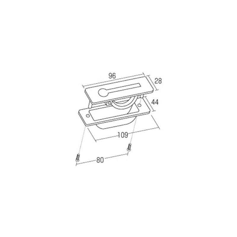 Aiwa 00113422-1 AP-697E Die-Cast Half-Turn Pull with Bottom Cover, Bronze