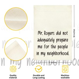 Funny Garden Flag Mr Rogers Decor for Yard Front Door Best Housewarming Gifts for Women Friends Neighbor