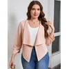 Hobrounn Women's Blazer Large Sizes 3XL-5XL, 3/4 Sleeve Business Blazer