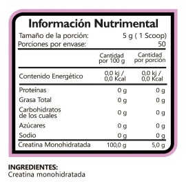 Bhp She Fit Women Creatina 250 Gr 50 Serv Sabor Sin sabor