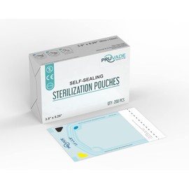PRUVADE Sterilization Pouches -1000 Pack 3.5” x 5.25” Sterilizer Bags for Dental Offices - Autoclave Self Sealing Sterilization Pouch for Dental Instruments, Nail Techs, Tattoo, Medical Lab-3.5”x5.25”