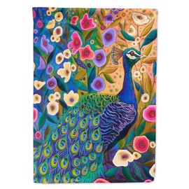 Caroline's Treasures PPD3009GF Peacock Portrait Garden Flag Mailbox Flag Decorative Yard Flag Banner Outside Patio Artwork Yard Flower Beds, Garden Size, Multicolor