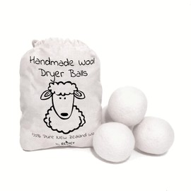 Wool Dryer Balls XL 4-Pack - 100% Pure New Zealand Wool, Ecoigy Natural Fabric Softener, Reduces Wrinkles & Drying Time, Ideal for Essential Oils, Dryer Sheets Alternative,Dryer Balls Laundry Reusable