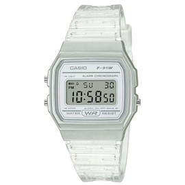 Casio Collection Unisex Digital Watch, transparent - F-91WS-7EF