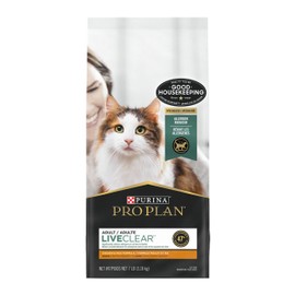 Purina Pro Plan Allergen Reducing, High Protein Cat Food, LIVECLEAR Chicken and Rice Formula - 7 lb. Bag