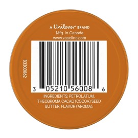 Vaseline Lip Therapy Balm Tin, Cocoa Butter, 0.6 oz Ounce