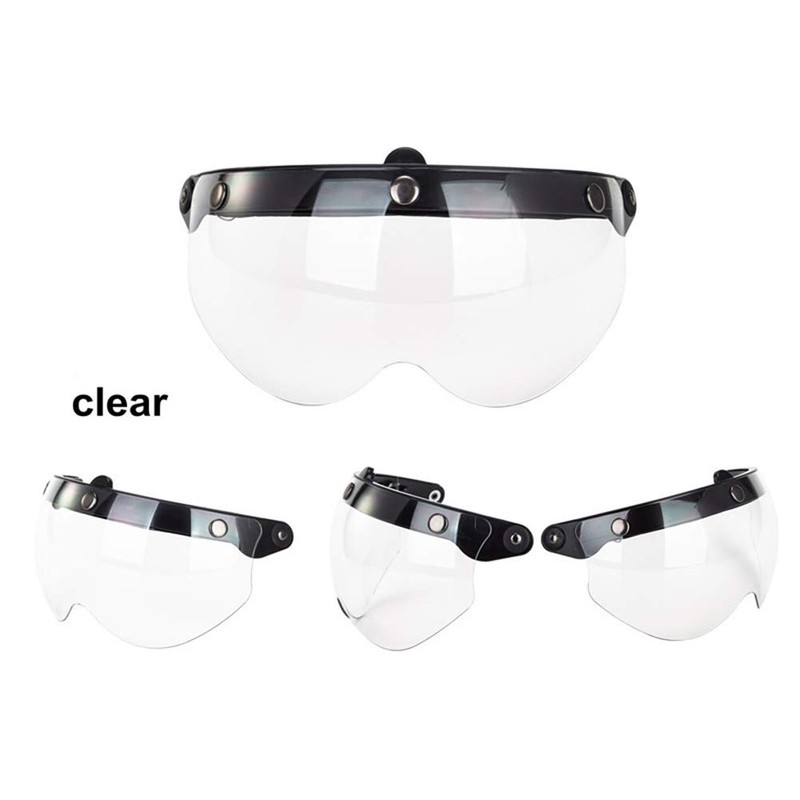 Marukio Universal 3 Snap Retro Helmet Visor Windproof Sun Shield