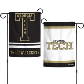 Georgia Tech Yellow Jackets Garden Flag 12.5 x 18 Inch Double Sided College Yard Banner Flag Is Printed in the USA and Licensed by Wincraft (Vault)