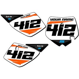 2002-2008 SX 50 SG64 Custom MX Number Plates Senge Graphics Kit Compatible with KTM