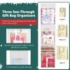 Wrapping Paper Organizer Storage, Double-Sided Hanging Gift Wrap Roll Holder