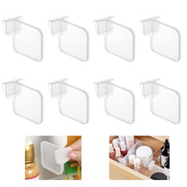 Jiazhishun 8Pcs Refrigerator Dividers Useful Refrigerator Partition Dividers Keep Tidy Shelf Organiser Transparent Refrigerator Divider for Freezer,Drawer Dividers Organizer Separators