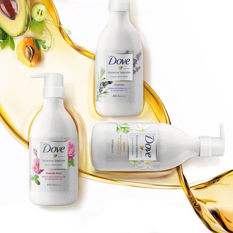 Dove Botanical Selection Damask Rose Body Wash, Refill, 12.6 oz