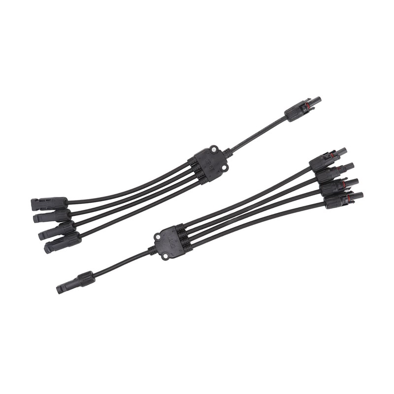 One Pair Solar Panel Adapter Y Branch 1 to 4