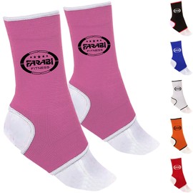 Farabi Sports Ankle Support Breathable Ankle Brace for Ankle, Recovery, Sports, Anti Slip Ankle Compression Support Comes with Pair (Pink, S/M)