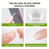 Cherimoya Tips para Uñas Soft Gel Squoval Corto Semi Mate-504