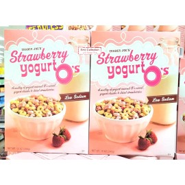 Trader Joe’s Strawberry Yogurt O’s Cereal Low Sodium 12oz 340g (2 Boxes)