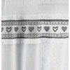 Tyrone Textiles Lucy Embroidered Heart Black Kitchen Window Set Curtain